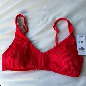 NEW Abercrombie red bikini top. Small.